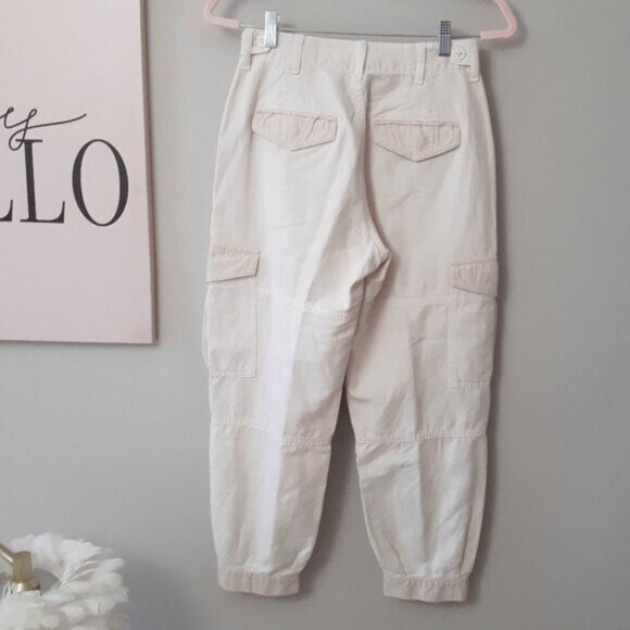 NWOT Citizens of Humanity two tone beige cargo cotton linen surplus pants 24 - Picture 10 of 13
